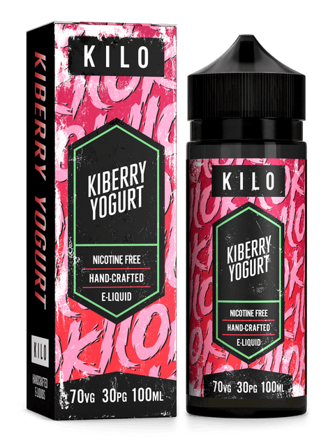 Kilo V2 E-Liquids 100ml Shortfill Range Kilberry Yoghurt On White Background