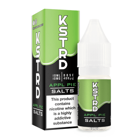 KSTRD E-Liquids 10ml Nic Salts 10mg / Apple Pie On White Background