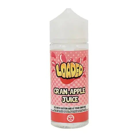 Loaded 100ml Shortfill E-Liquid by Ruthless Cran-Apple juice On White Background