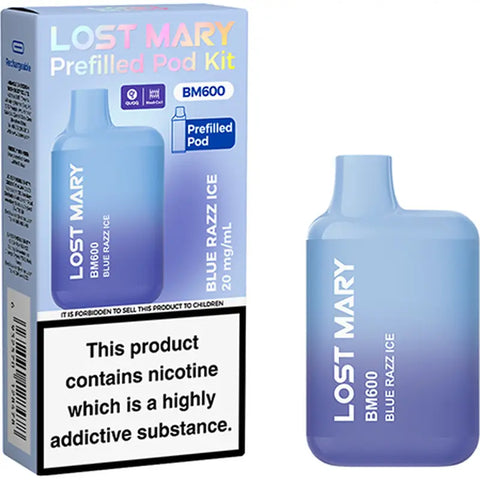 Lost Mary BM600 Prefilled Pod Kit Blue Razz Ice