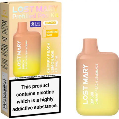 Lost Mary BM600 Prefilled Pod Kit Cherry Peach Lemonade