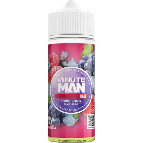 Minute Man 100ml Shortfill Grape Berries Ice On White Background