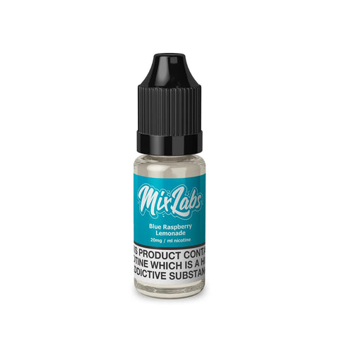 Mix Labs 10ml Bar Juice Nic Salts Blue Raspberry Lemonade / 10mg On White Background