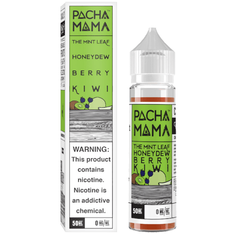 Pachamama By Charlies Chalk Dust 50ml Shortfill Juice Range (NEW FLAVOURS) Mint Leaf, Honey Dew and Berry Kiwi On White Background