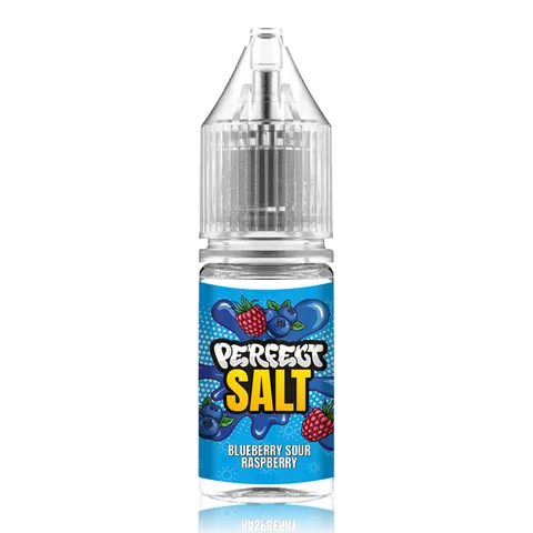 Perfect Vape Nic Salt E-Liquids 10mg / Blue Sour Raspberry On White Background