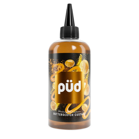 PUD E-Liquids 200ml Shortfill by Joes Juice Butterscotch Custard On White Background