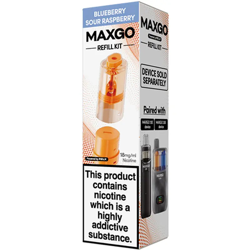 RELX MAXGO Pods: 10ml Freebase Refills with Mesh Coil Flavour