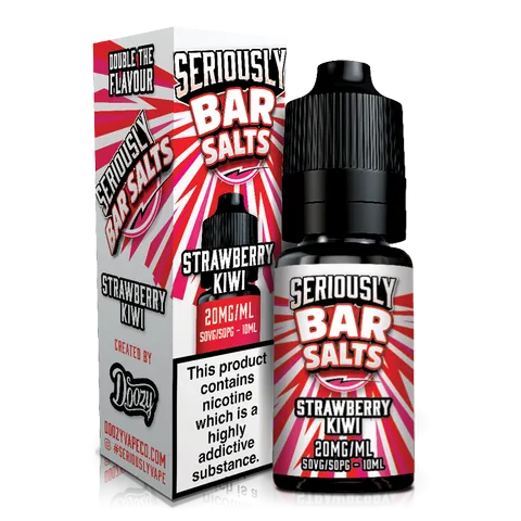 Seriously Bar Salt E-Liquids by Doozy Vape Strawberry Kiwi / 5mg On White Background