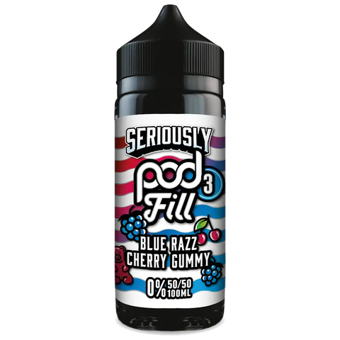 Doozy Seriously Pod Fill X3 Blue Razz Cherry Gummy 100ml Shortfill Default Title