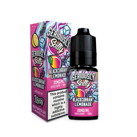 Seriously Salty 10ml Nic Salt E-Liquid Blackcurrant Lemonade