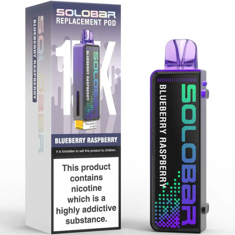 Solobar 30K Replacement Prefilled Pods Blueberry Raspberry