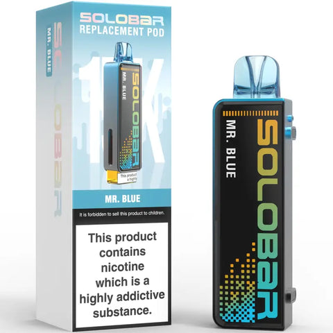 Solobar 30K Replacement Prefilled Pods MR Blue