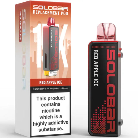 Solobar 30K Replacement Prefilled Pods Red Apple Ice
