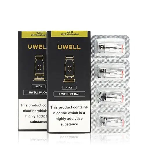 Uwell Crown D, PA Replacement Coils 0.3ohm On White Background