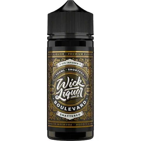 Wick Liquor 100ml Shortfill E-Liquid Boulevard Shattered