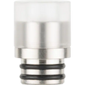 510 metal base clear coloured drip tip on clear background