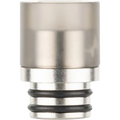510 metal base smoked coloured drip tip on clear background
