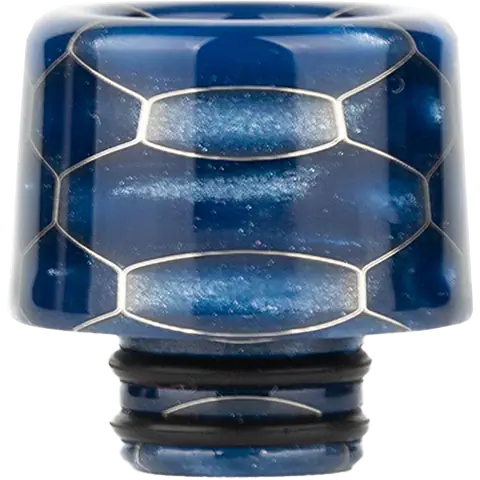 510 blue cobra drip tip on clear background