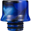 510  blue and black resin drip tips on clear background