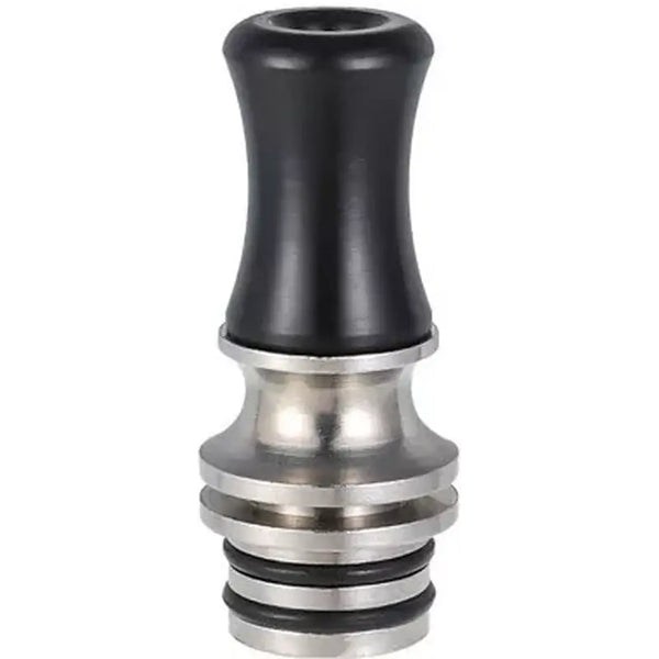 510 Drip Tip Metal Base Long Black Curved