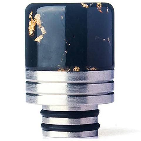 510 Extended Metal Base Resin Drip Tip Black