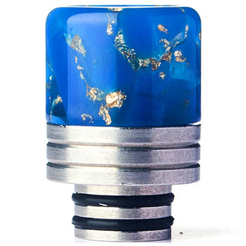510 Extended Metal Base Resin Drip Tip Blue