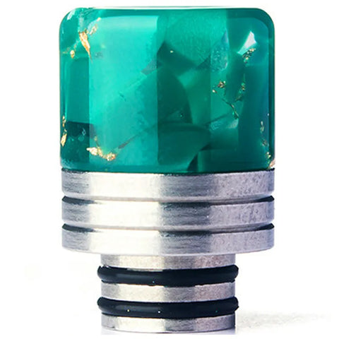510 Extended Metal Base Resin Drip Tip Green
