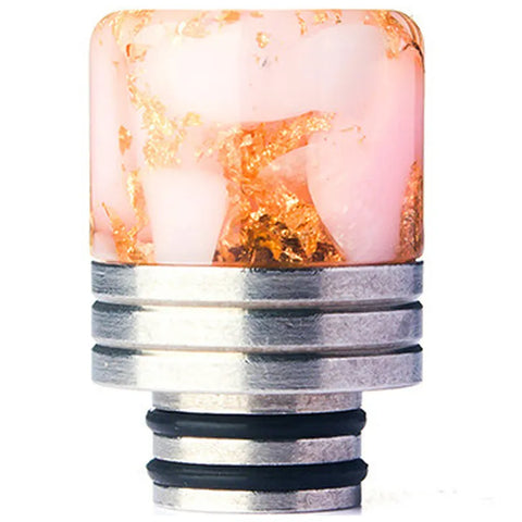 510 Extended Metal Base Resin Drip Tip Pink