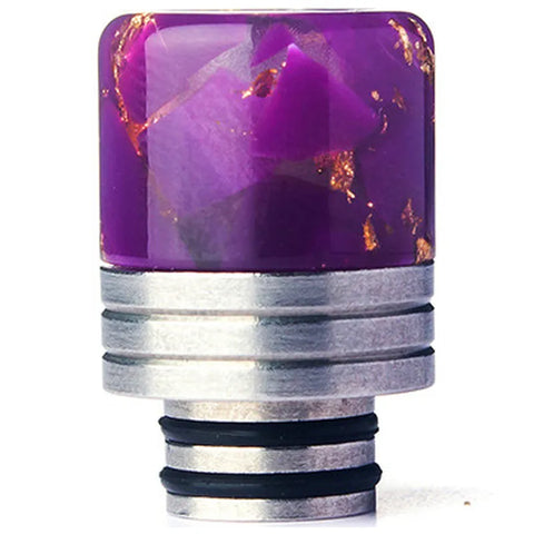510 Extended Metal Base Resin Drip Tip Purple