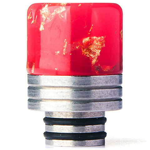 510 Extended Metal Base Resin Drip Tip Red
