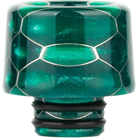 510 green cobra drip tip on clear background