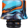 510 blue and orange resin drip tips on clear background
