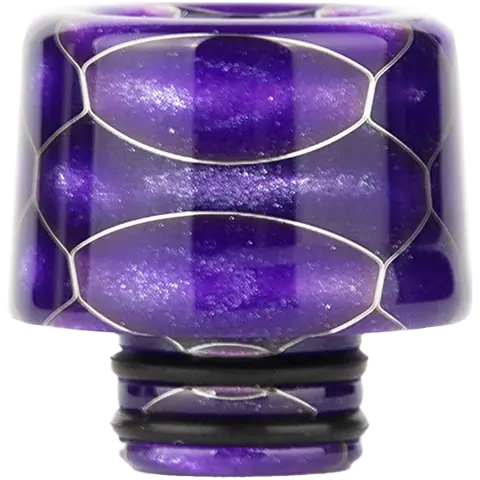 510 purple cobra drip tip on clear background
