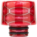 510 red cobra drip tip on clear background