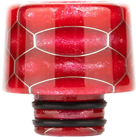 510 red cobra drip tip on clear background