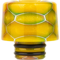 510 yellow cobra drip tip on clear background