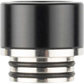810 metal base black coloured drip tip on clear background