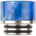810 metal base blue resin drip tip on clear background