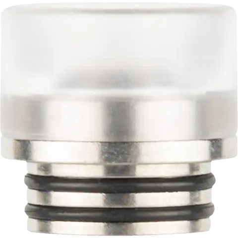 810 metal base clear coloured drip tip on clear background
