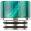810 metal base green resin drip tip on clear background
