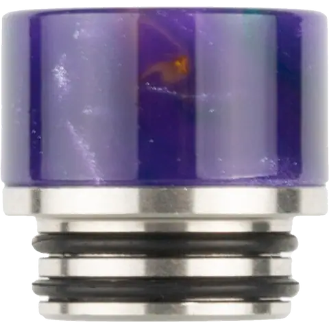 810 metal base purple resin drip tip on clear background