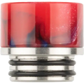 810 metal base red resin drip tip on clear background