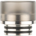810 metal base smoked coloured drip tip on clear background
