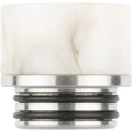 810 metal base white resin drip tip on clear background