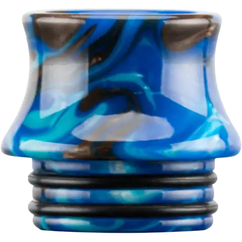 810 blue mixed resin drip tip on clear background