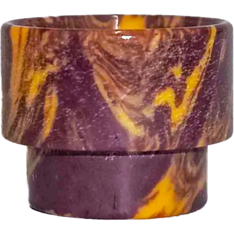 810 brown & yellow marble resin drip tip on clear background