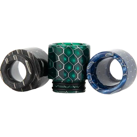 810 cobra coloured drip tips on clear background