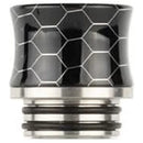 810 Metal Base Fluted Cobra Resin Drip Tip Black