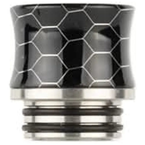 810 Metal Base Fluted Cobra Resin Drip Tip Black