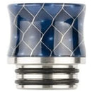 810 Metal Base Fluted Cobra Resin Drip Tip Blue